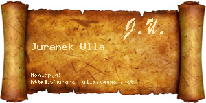 Juranek Ulla névjegykártya
